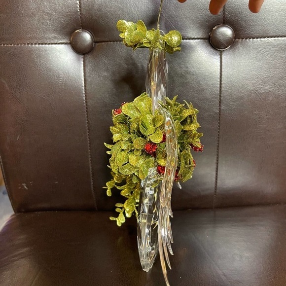 Mistletoe Faceted Lucite Crystal Angel Ornament 9” Extra Large - Picture 7 of 10